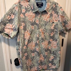 Chubbies Floral Casual Button Down Shirt - Green and Pink